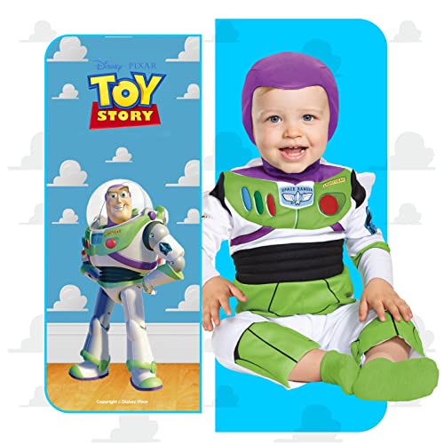 Disney Ufficiale - Costume Buzz Lightyear Bebe, Costume Toy Story Bebe, Costume Buzz Lightyear Bambino, Costume Astronauta Bambino, Costume Bebe Toy Story, Costume Carnevale Bambino Taglie 6-12,12-18 - immagine 3