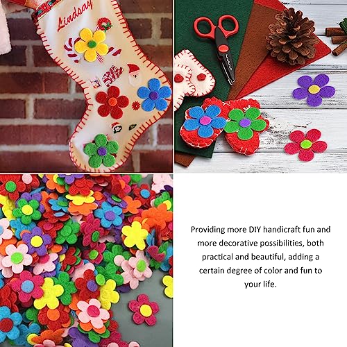 Feltro in Fogli,Fiori in Feltro,Tessuto Artigianale Fiori,Fiore di Feltro in Tessuto,Feltri Fiori Abbellimenti,Fiori di Feltro per Decorazioni,attività Creative con Il Feltro per Bambini,100pcs - immagine 8
