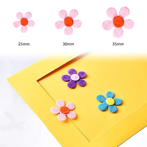 Feltro in Fogli,Fiori in Feltro,Tessuto Artigianale Fiori,Fiore di Feltro in Tessuto,Feltri Fiori Abbellimenti,Fiori di Feltro per Decorazioni,attività Creative con Il Feltro per Bambini,100pcs - immagine 9