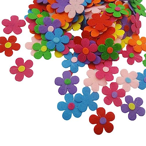 Feltro in Fogli,Fiori in Feltro,Tessuto Artigianale Fiori,Fiore di Feltro in Tessuto,Feltri Fiori Abbellimenti,Fiori di Feltro per Decorazioni,attività Creative con Il Feltro per Bambini,100pcs