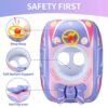 Galleggiante gonfiabile per piscina per bambini, con tettoia parasole regolabile e sedile di sicurezza, giocattoli per bambini da 1 a 4 anni - immagine 5