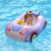Galleggiante gonfiabile per piscina per bambini, con tettoia parasole regolabile e sedile di sicurezza, giocattoli per bambini da 1 a 4 anni - immagine 6