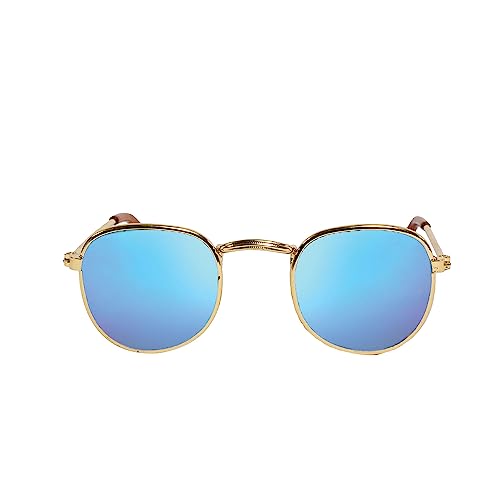 Heless 153-Accessori Occhiali da Sole con Montatura Dorata e Lenti a Specchio, per Bambole e Peluche di Tutte Le Dimensioni, Multicolore, Medium, 153
