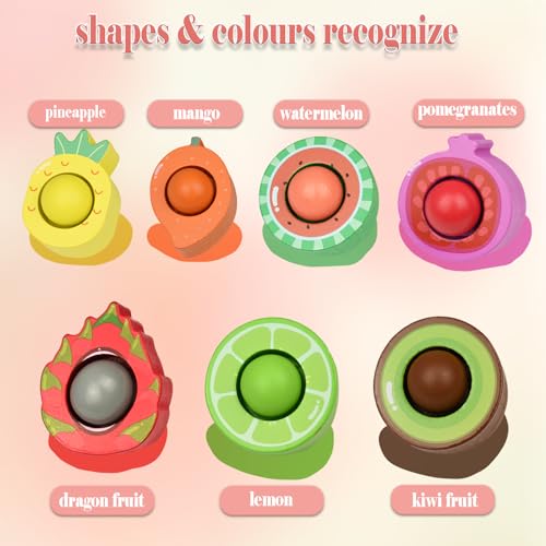 Hyacinthy Giocattoli a Colori per Bambini, Palline in Tazze, Giochi in Legno Montessori, Giocattolo Bambino, Giochi educativi Colori Bambini dell'abbinamento per Bambini di 3 Anni - immagine 5