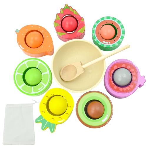 Hyacinthy Giocattoli a Colori per Bambini, Palline in Tazze, Giochi in Legno Montessori, Giocattolo Bambino, Giochi educativi Colori Bambini dell'abbinamento per Bambini di 3 Anni