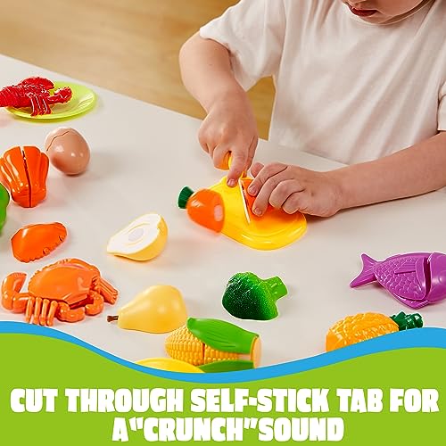 JOYIN Color Sorting Play Food Set, 71 pezzi, accessori da cucina per bambini, giocattolo educativo per ragazzi e ragazze, giocattolo educativo per bambini - immagine 5