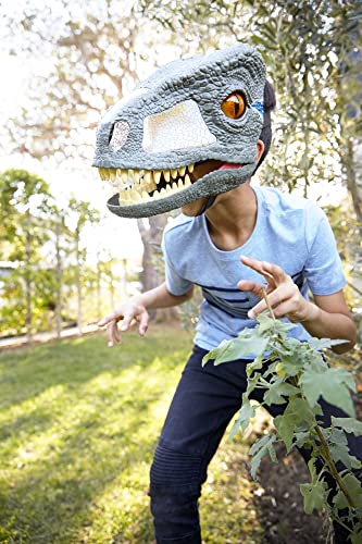 Jurassic World FMB74 Maschera Mordi e Ruggisci Velociraptor, Multicolore - immagine 3