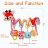 Kulveanju Spirale Passeggino Neonato Giochi 0-3 Mesi, Neonato Accessori Utili, Sonaglio Giochi Passeggino con Musicali, Regali per Neonati per Bambini da 6 a 12 Mesi, Peluche Cervo - immagine 4