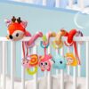 Kulveanju Spirale Passeggino Neonato Giochi 0-3 Mesi, Neonato Accessori Utili, Sonaglio Giochi Passeggino con Musicali, Regali per Neonati per Bambini da 6 a 12 Mesi, Peluche Cervo - immagine 13