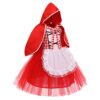 Odizli Costume da Cappuccetto Rosso per neonati, Halloween, Natale, Carnevale, travestimento, cosplay, fata, principessa, cappotto, abbigliamento per bambini - immagine 3