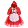 Odizli Costume da Cappuccetto Rosso per neonati, Halloween, Natale, Carnevale, travestimento, cosplay, fata, principessa, cappotto, abbigliamento per bambini