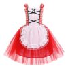 Odizli Costume da Cappuccetto Rosso per neonati, Halloween, Natale, Carnevale, travestimento, cosplay, fata, principessa, cappotto, abbigliamento per bambini - immagine 5