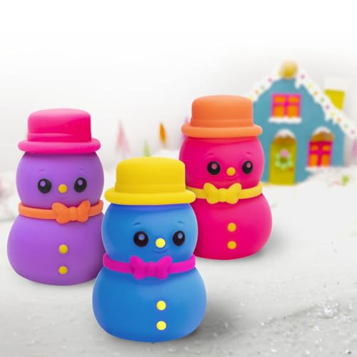 Schylling NeeDoh Squishmas Groovy Glowman, giocattolo natalizio antistress simile alla neve, in colori assortiti, dai 3 anni agli adulti (confezione da 1) - immagine 5