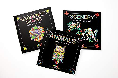 Set di libri da colorare per adulti, 3 libri da colorare per adulti, 120 disegni unici di animali, paesaggi e mandala. Libri da colorare per adulti Relax. - immagine 9