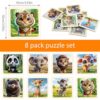 TNSLAND 8 Pezzi Puzzle Bambini 2 3 4 5 Anni Puzzle per Bambini Puzzle Della Fauna Selvatica con 6 Puzzle Giocattolo in Legno Ogni Puzzle Puzzle per Bambini E Bambine Sviluppo del Cervello - immagine 3