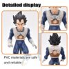 Tomicy Action Figure Vegeta Figure Anime Super Saiyan Figure Series Statue Giocattoli Modello Desktop Decorazione Ornamenti Collezione Regali Giocattoli Per Bambini 15cm - immagine 3
