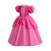 WZWLKJ Costume da principessa Pesca per ragazze Super Bros Costume da principessa con corona Fascia orecchini Guanti per costumi Cosplay Abiti per bambini vestire rosa - immagine 4