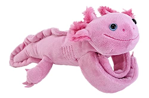 Wild Republic Huggers Axolotl, Braccialetto a Scatto, Regalo per Bambini, Giocattolo di Peluche, Riempimento di Bottiglie d'Acqua Riciclate Filate, 20 cm