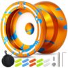 Yoyo reattivo professionale in metallo S2 per principianti e avanzati con custodia yoyo, Yoyo sostituibile non rispondente per giocatori di trucchi professionisti, doppio scopo Fingerspin Yoyo