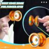 Yoyo reattivo professionale in metallo S2 per principianti e avanzati con custodia yoyo, Yoyo sostituibile non rispondente per giocatori di trucchi professionisti, doppio scopo Fingerspin Yoyo - immagine 6