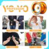 Yoyo reattivo professionale in metallo S2 per principianti e avanzati con custodia yoyo, Yoyo sostituibile non rispondente per giocatori di trucchi professionisti, doppio scopo Fingerspin Yoyo - immagine 7