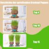 2 pezzi testa di erba, vaso di fiori, alta ottica e multifunzionale, per compleanno, vacanze, festa della mamma, amici, membri della famiglia - immagine 5