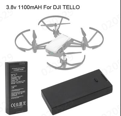 AKTOUR Flying Pro - Drone quadricottero DJI Tello, batteria di volo intelligente, 1100 mAh, 3,8 V, accessori per aeromobili, per interni (nero, taglia unica) - immagine 4