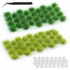 AMANDELIZABE Modellismo erba, 2 cartoni, modellismo, erba, decorazione in miniatura, accessorio per modellismo, erba, modellismo, tappeto erboso, modellismo, tappeto erboso per fai da te, ferroviario,