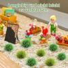 AMANDELIZABE Modellismo erba, 2 cartoni, modellismo, erba, decorazione in miniatura, accessorio per modellismo, erba, modellismo, tappeto erboso, modellismo, tappeto erboso per fai da te, ferroviario, - immagine 6