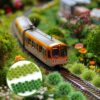 AMANDELIZABE Modellismo erba, 2 cartoni, modellismo, erba, decorazione in miniatura, accessorio per modellismo, erba, modellismo, tappeto erboso, modellismo, tappeto erboso per fai da te, ferroviario, - immagine 7