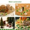 AMANDELIZABE Modellismo erba, 2 cartoni, modellismo, erba, decorazione in miniatura, accessorio per modellismo, erba, modellismo, tappeto erboso, modellismo, tappeto erboso per fai da te, ferroviario, - immagine 8