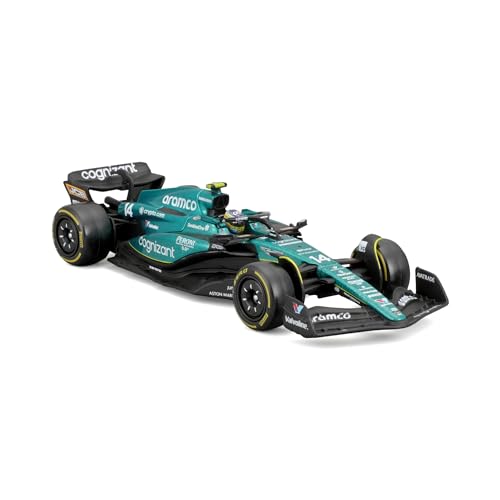 Bburago - 1/43 Racing - 2023 F1 Aston Martin AMR23 - con Casco #Alonso Veicolo Formula 1 Aston Martin Stagione 2023 in metallo in scala 1/43° Pilota #Alonso con Casco - immagine 3