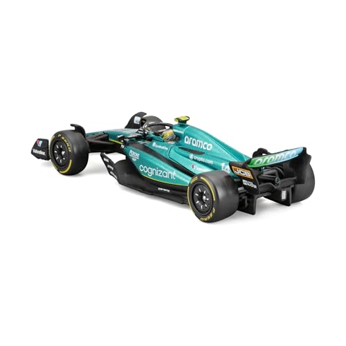 Bburago - 1/43 Racing - 2023 F1 Aston Martin AMR23 - con Casco #Alonso Veicolo Formula 1 Aston Martin Stagione 2023 in metallo in scala 1/43° Pilota #Alonso con Casco - immagine 4