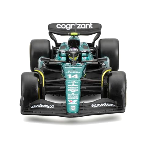Bburago - 1/43 Racing - 2023 F1 Aston Martin AMR23 - con Casco #Alonso Veicolo Formula 1 Aston Martin Stagione 2023 in metallo in scala 1/43° Pilota #Alonso con Casco - immagine 5
