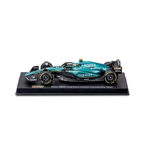 Bburago - 1/43 Racing - 2023 F1 Aston Martin AMR23 - con Casco #Alonso Veicolo Formula 1 Aston Martin Stagione 2023 in metallo in scala 1/43° Pilota #Alonso con Casco - immagine 7