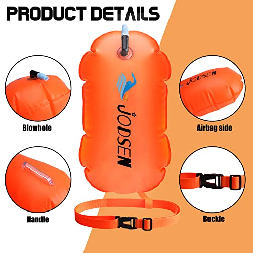 Boa di Nuotata,Galleggiante Da Nuoto All'aperto,Boa Gonfiabile Borsa Asciutta Traino,Per Triathlon Snorkeling, Nuoto In Acque Libere Accessori L'allenamento Corsa,Bolla Altamente Visibile - immagine 4
