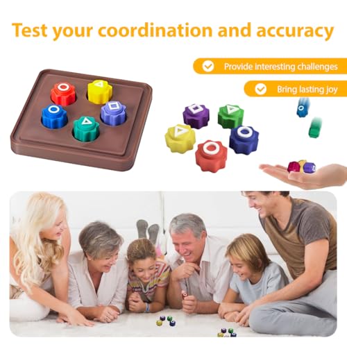 DNMH Gonggi Korean Game, mini gioco perfetto per bambini e adulti, tradizionale gioco a mano con pietre colorate, ideale per ore di divertimento e allenamento di coordinazione (A) - immagine 4