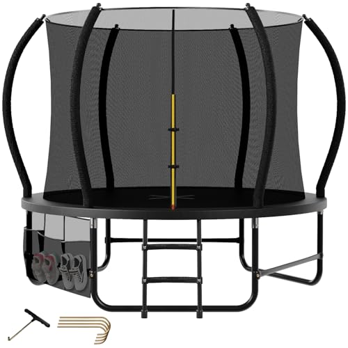 Devoko Trampolino Esterno Ø228/305/366/427cm, Traverse gambe rinforzate, Struttura stabile e resistente. Portata 160kg, Costruzione monoblocco, Montaggio rapido. Adatto a bambini e adulti. - immagine 2