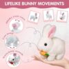 GUBOOM Giocattolo di Peluche Elettronico Interattivo Coniglio, Pasqua Giocattolo Coniglio, Peluche Elettrico Coniglio Giocattoli, Con Suoni, Movimenti e Coniglio che Cammina, Regalo di Pasqua - immagine 5