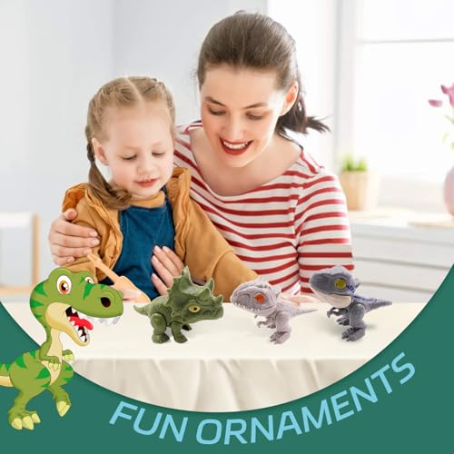 GZLCEU 10 pezzi di dinosauro per dita, mini dinosauro set ABS dinosauro morso dita per bambini, ragazzi e ragazze Dino morso dita (colori misti) - immagine 7