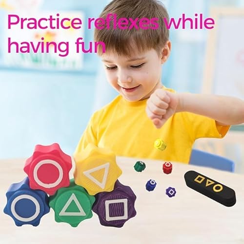 Gcffom Gonggi Korean Game, Gioco Gonggi Jack Stone Pebbles Set Gioco a Mano con Pietre Colorate per Allenamento Coordinazionale, Portatile e Durevole per tutte le - immagine 5
