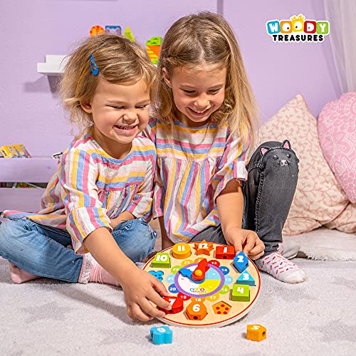 Giocattolo di ordinamento in legno per bambini – Giocattoli in legno ragazze e ragazzi – Sviluppa le capacità di ordinamento e abbinamento – educativo e colorato – GLOWS IN THE DARK - immagine 3