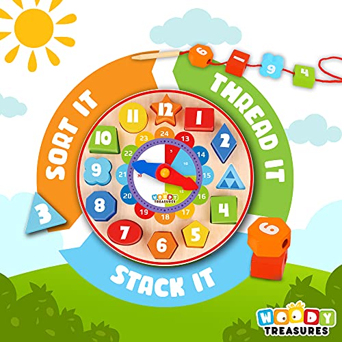 Giocattolo di ordinamento in legno per bambini – Giocattoli in legno ragazze e ragazzi – Sviluppa le capacità di ordinamento e abbinamento – educativo e colorato – GLOWS IN THE DARK - immagine 4