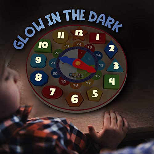 Giocattolo di ordinamento in legno per bambini – Giocattoli in legno ragazze e ragazzi – Sviluppa le capacità di ordinamento e abbinamento – educativo e colorato – GLOWS IN THE DARK - immagine 7
