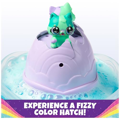 Hatchimals Alive, giocattolo Rainbow Splash Fizzy Color Surprise, scopri due o tre gemelli nelle uova con colore a sorpresa (il modello può variare), giocattoli per bambini e bambine - immagine 3