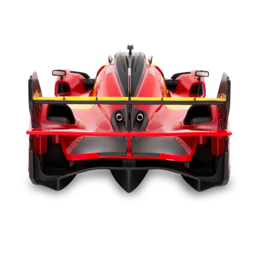 JAMARA Ferrari 499P 1:14 rosso 2,4 GHz porta manuale – licenza ufficiale, interno fedele ai dettagli, verniciatura fedele, parabrezza trasparente, luce LED, auto RC - immagine 7