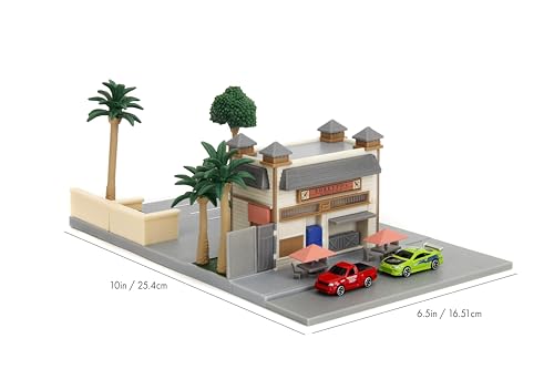 Jada Toys – Fast & Furious Nanoscene: Toretto's Market & Cafe with 2 Nano Vehicles – Replica di film altamente dettagliata, scena da collezione per età 8+ - immagine 5