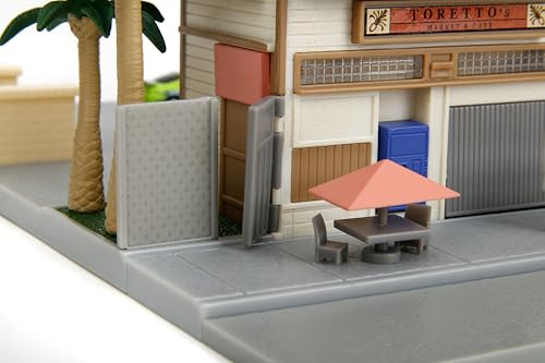 Jada Toys – Fast & Furious Nanoscene: Toretto's Market & Cafe with 2 Nano Vehicles – Replica di film altamente dettagliata, scena da collezione per età 8+ - immagine 9