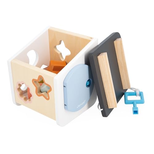 Janod - Casetta delle Forme Uccellino Sweet Cocoon - 8 Pezzi da Incastrare - Gioco Multisensoriale - Riconoscimento Forme e Colori - Giocattolo in Legno FSC - dai 18 Mesi, J04062 - immagine 6