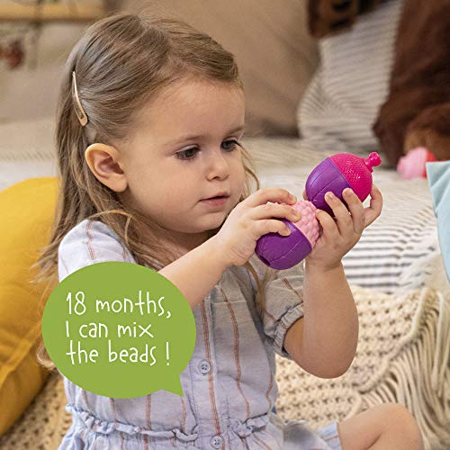 Lalaboom - Preschool Educational Beads - Montessori Shapes and Colors Construction Game and Learning Toy for Babies and Children from 10 Months to 4 Years Old - BL460, 48 Pieces in a Zipper Bag - immagine 13